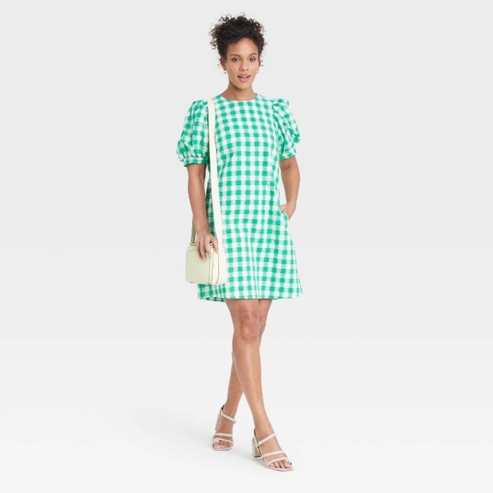 Women's Puff Short Sleeve Dress - A New Day